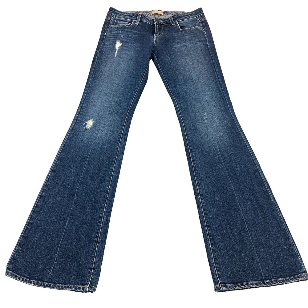 Paige Premium Jeans Sz 29 Laurel Canyon Boot Cut Low Rise Stretch Dark USA Made